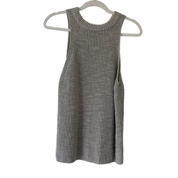 Madewell Valley Sweater Cutaway Tank Top Gray - Picture 3 of 11